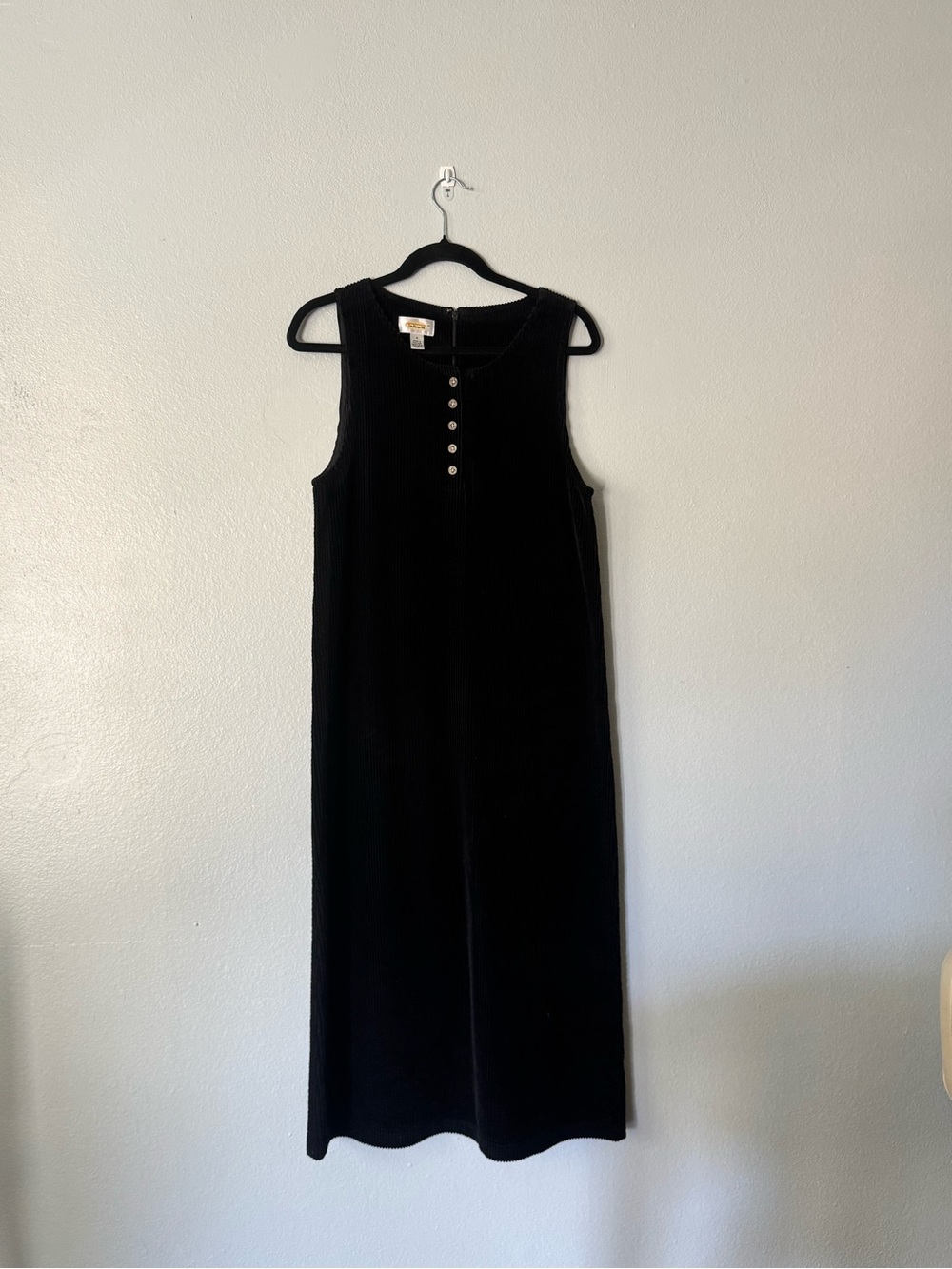 Talbots Black Corduroy Sleeveless Dress Size 4 | Like New
